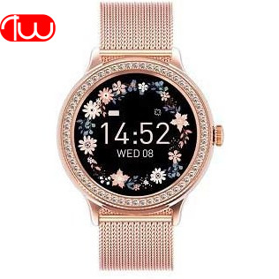 ساعت هوشمند با بدنه و بند فلزی طلایی Smart Watch ZOHRA