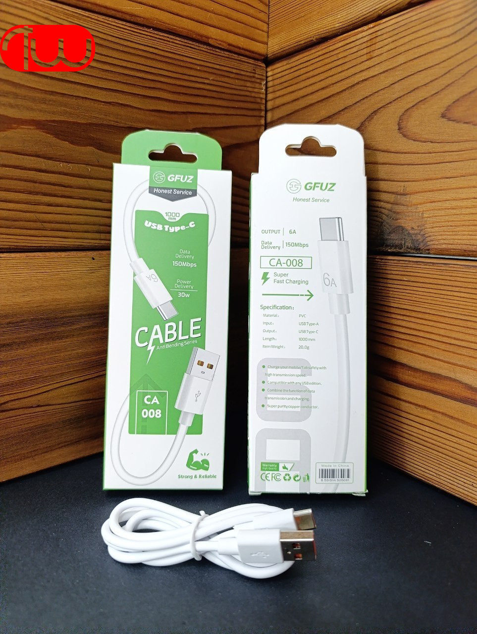 کابل شارژ فست 6 امپر تایپ سی GFUZ CA008 Type-C